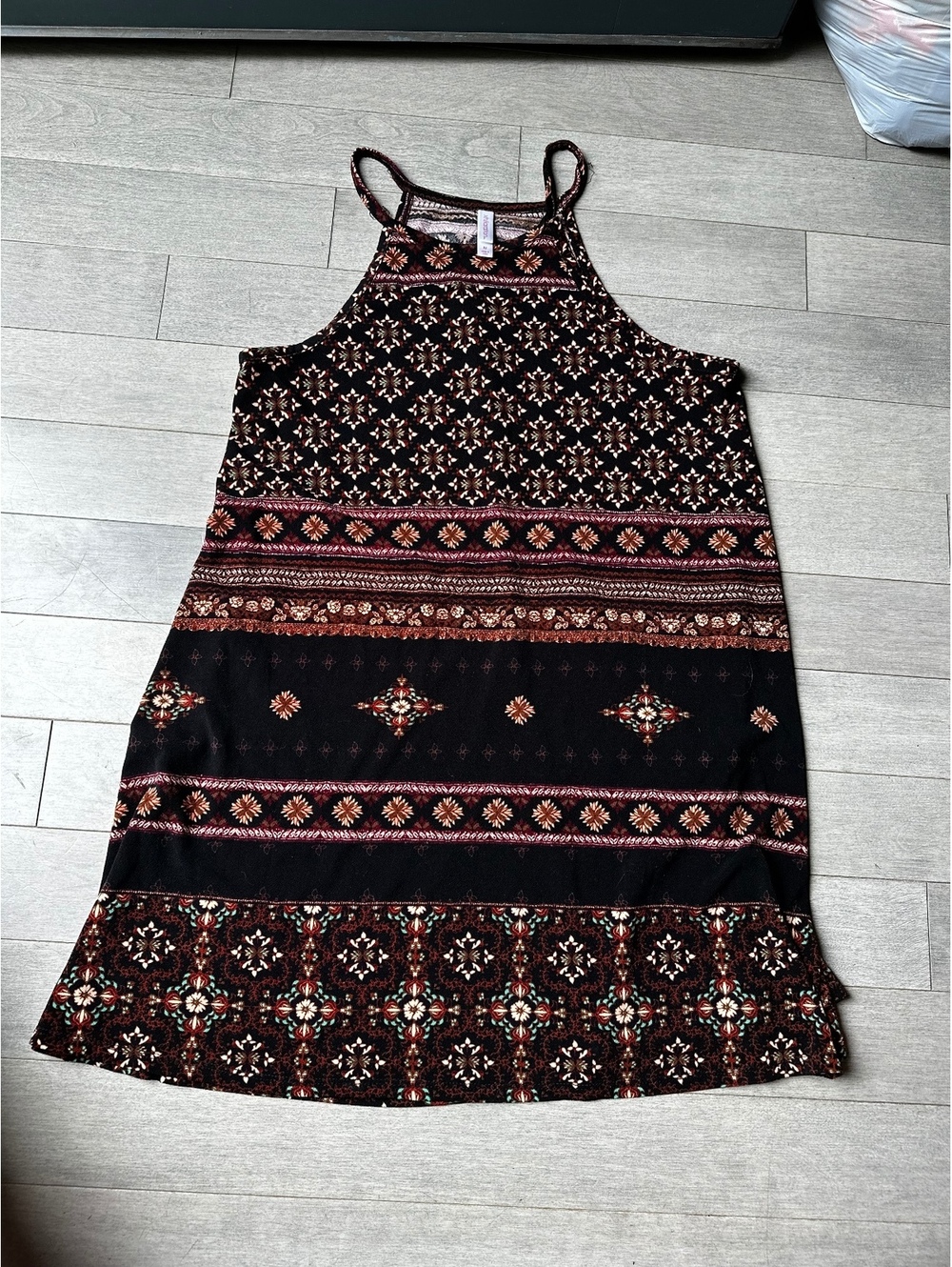 Xhilaration Women's Medium Sleeveless Patterned Office Casual Streetwear Dress M